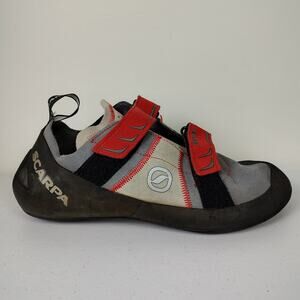 Scarpa Reflex grey/red suede outdoors active climbing/bouldering shoes mens 11
